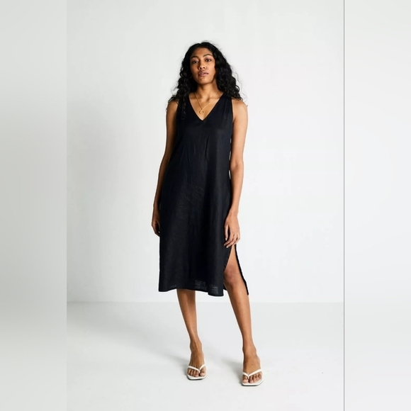 Reistor The Hemp Noir Reading Tea Leaves Dress 100% Hemp Size2XL - Picture 2 of 15